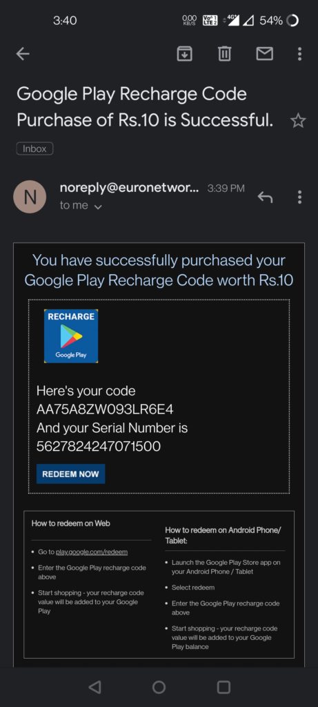 Google Play Redeem Code क्या होता हैं और कैसे लें।