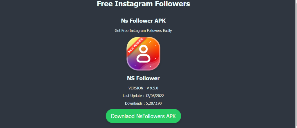 Download Latest NsFollower V9.1.2 APK | Gain Free Instagram Followers